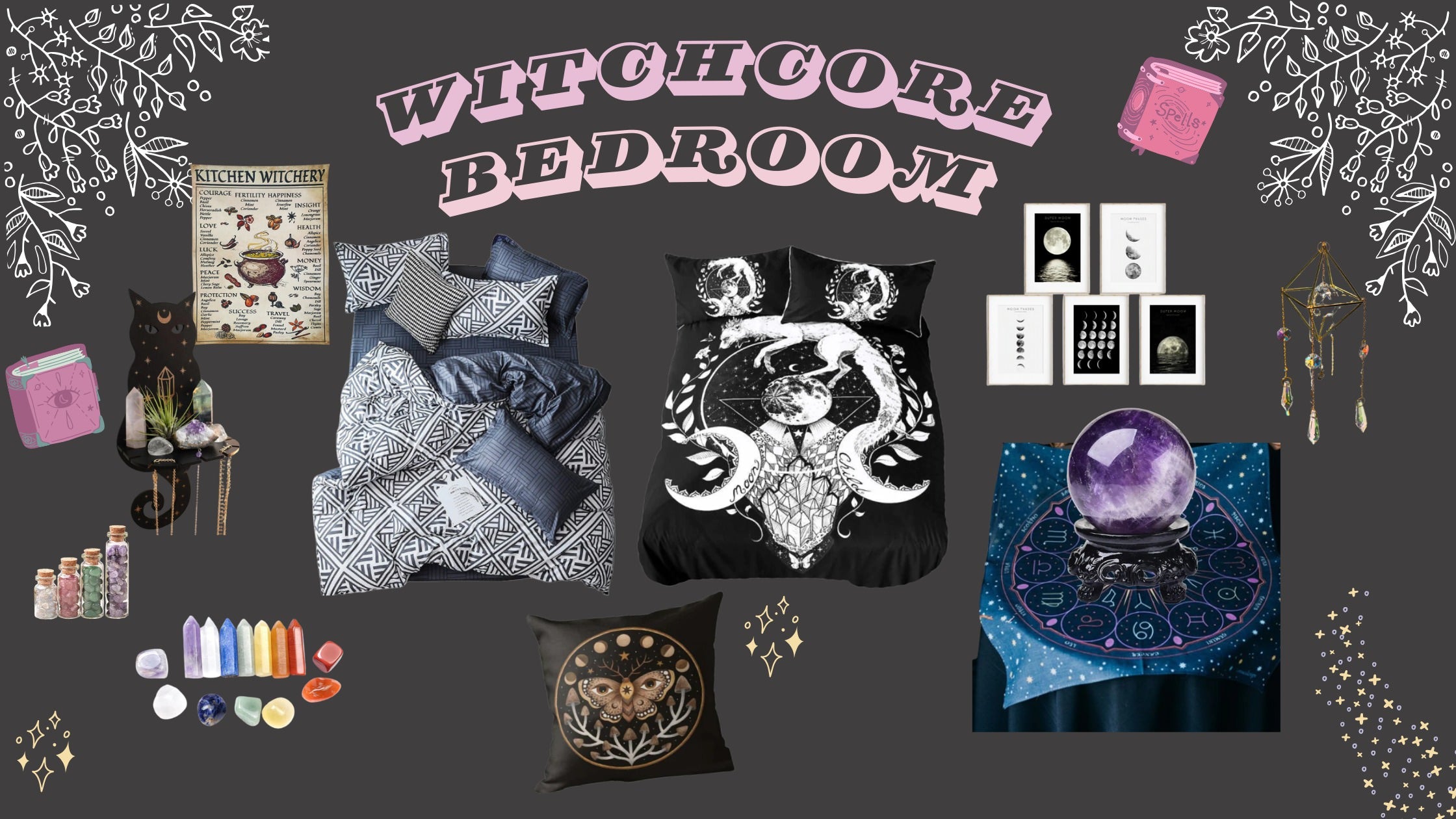 witchcore aesthetic bedroom decor ideas roomtery