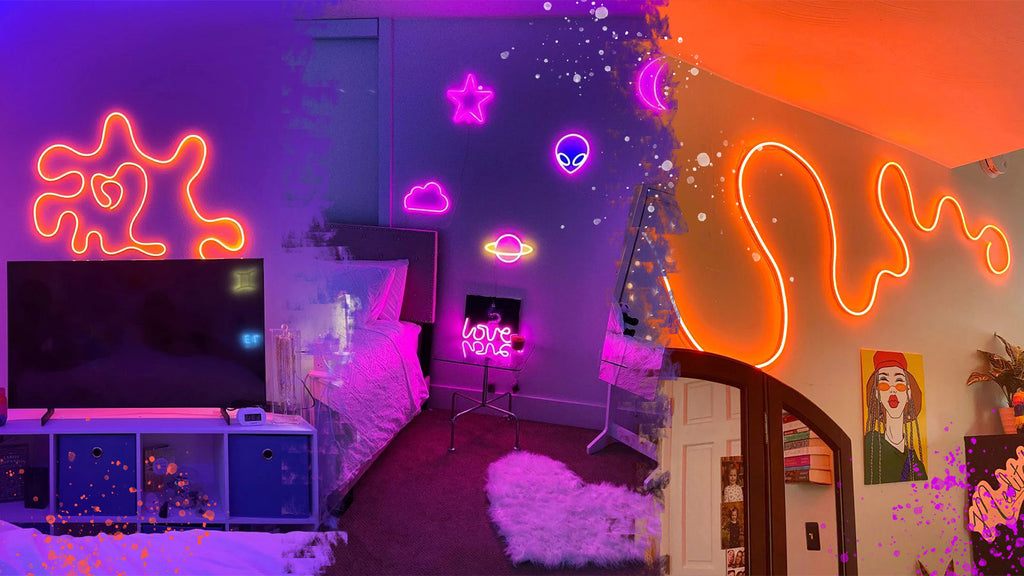 aesthetic room wall neon sign accent lights roomtery