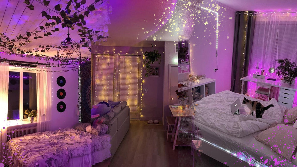 aesthetic room decor warm white light fairy lights roomtery