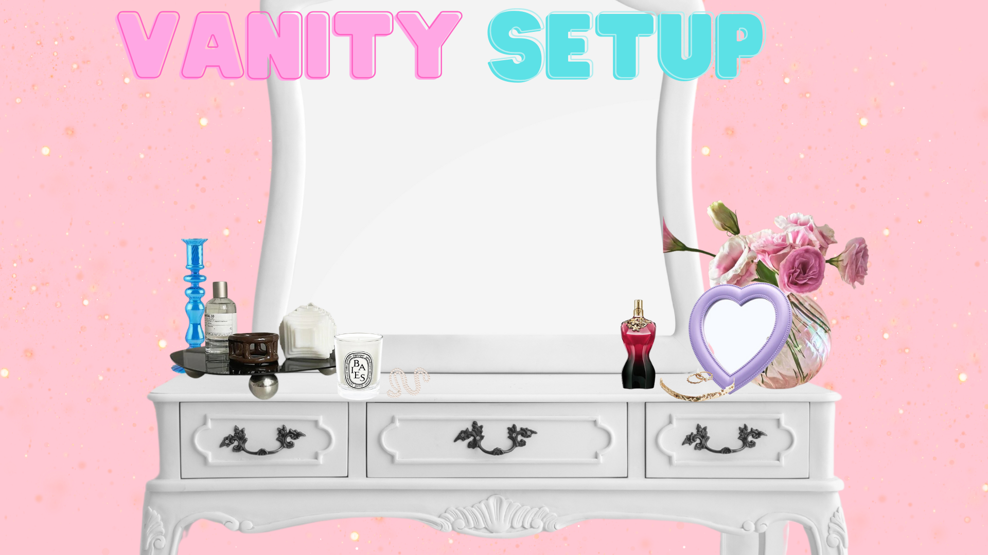 baddie aesthetic vanity and table ideas