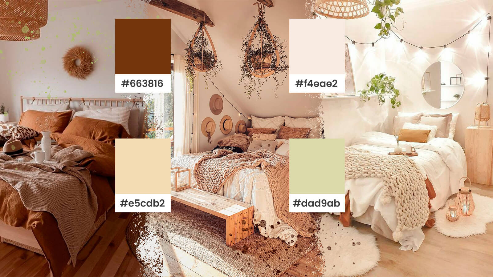 boho aesthetic room decor color palette