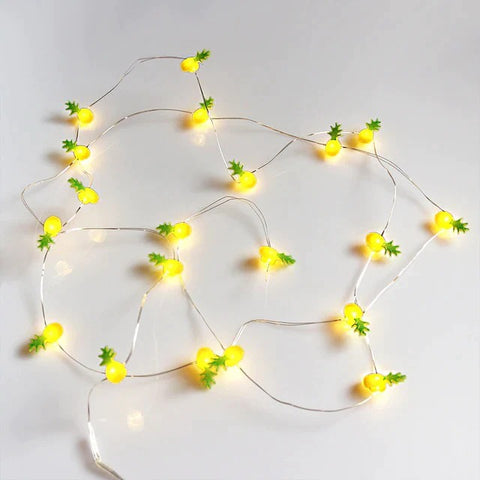 preppy aesthetic pineapple string lights roomtery