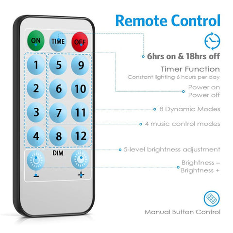 fairy lights curtain remote controlled