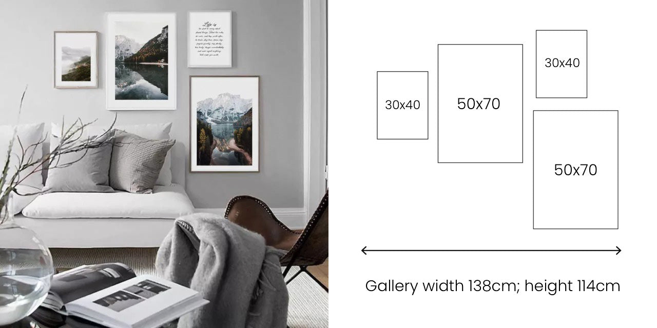 four aesthetic posters gallery wall template layout ideas roomtery