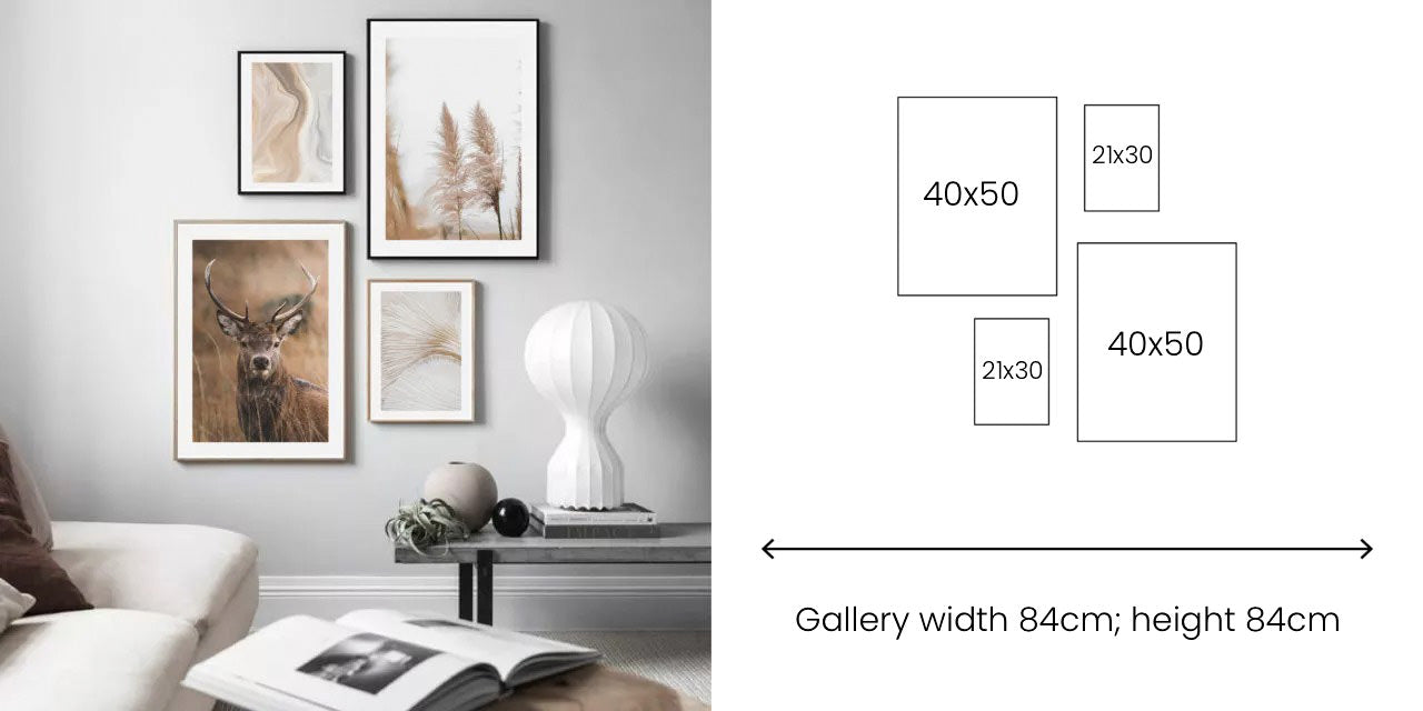 four aesthetic posters gallery wall template layout ideas roomtery