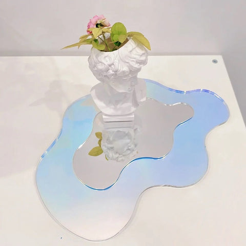 irregular blob mirror specular acrylic mirror danish pastel aesthetic roomtery