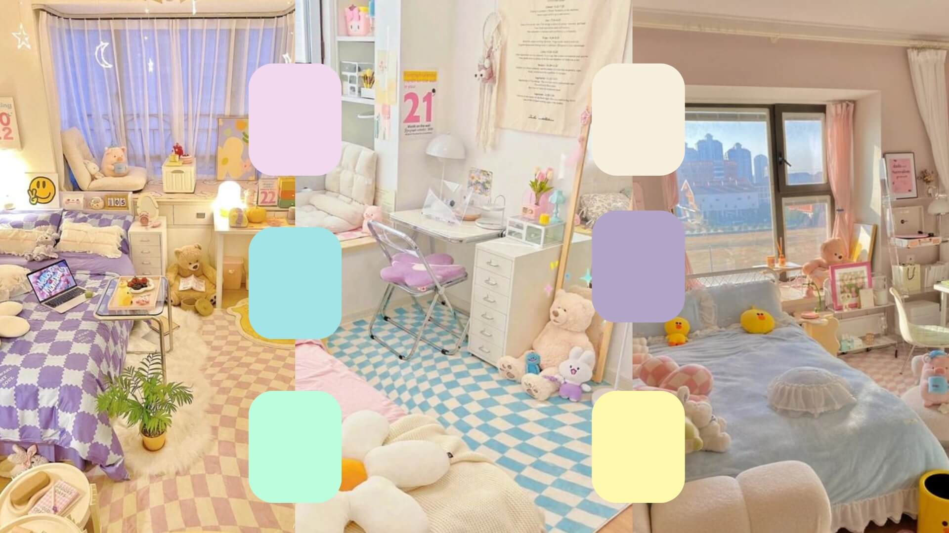 pastel aesthetic color palette inspo for room decoration