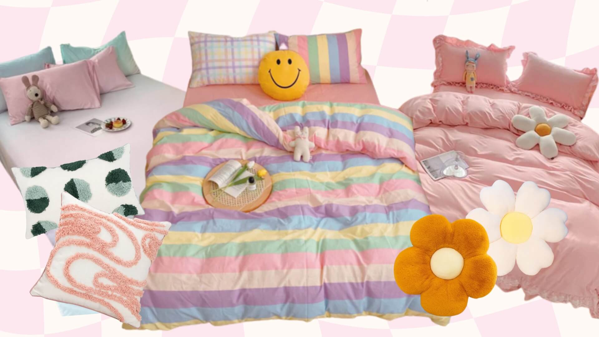 pastel aesthetic bedding