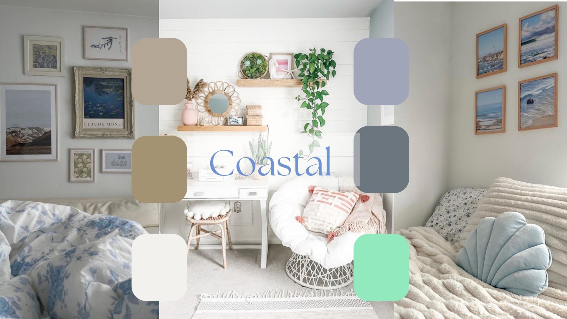 coastal preppy room decor inspiration
