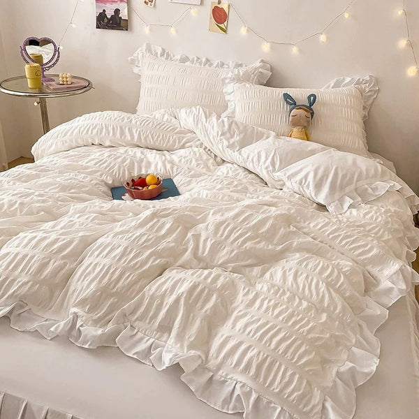 soft girl aesthetic room decor bedding set duvet cover roomtery