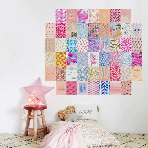 soft girl aesthetic room decor wall collage set roomtery