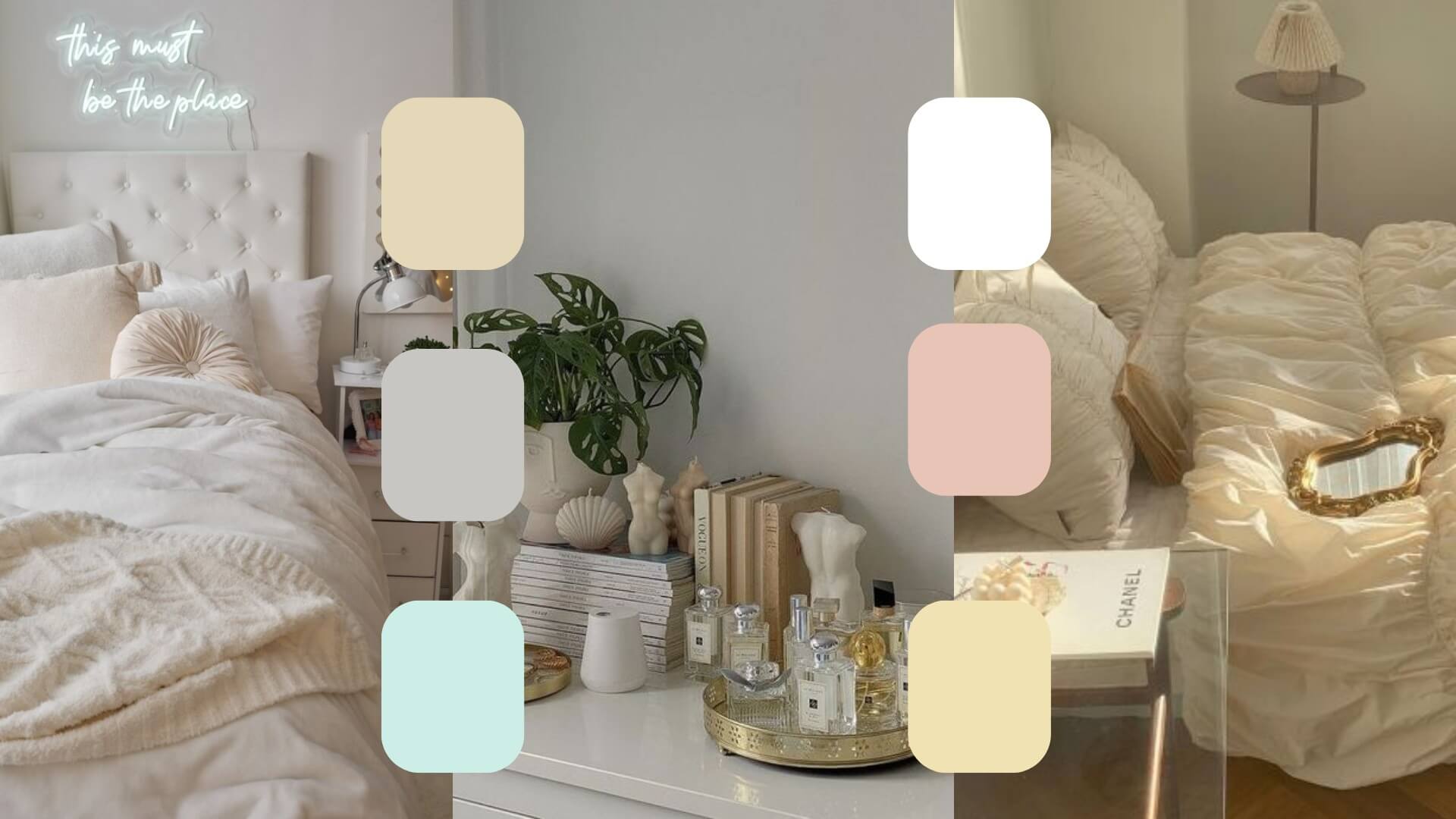 vanilla girl aesthetic color palette color inspo board roomtery