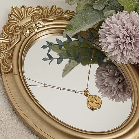 vintage golden mirror