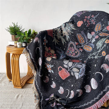 Mountain Flowers Woven Throw Blanket - Shop Online on roomtery