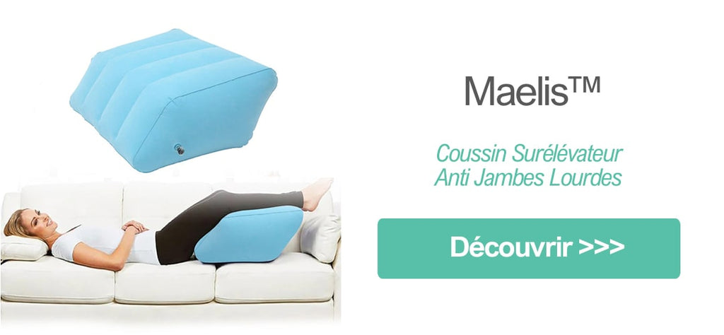 coussin surélévation jambes lourdes