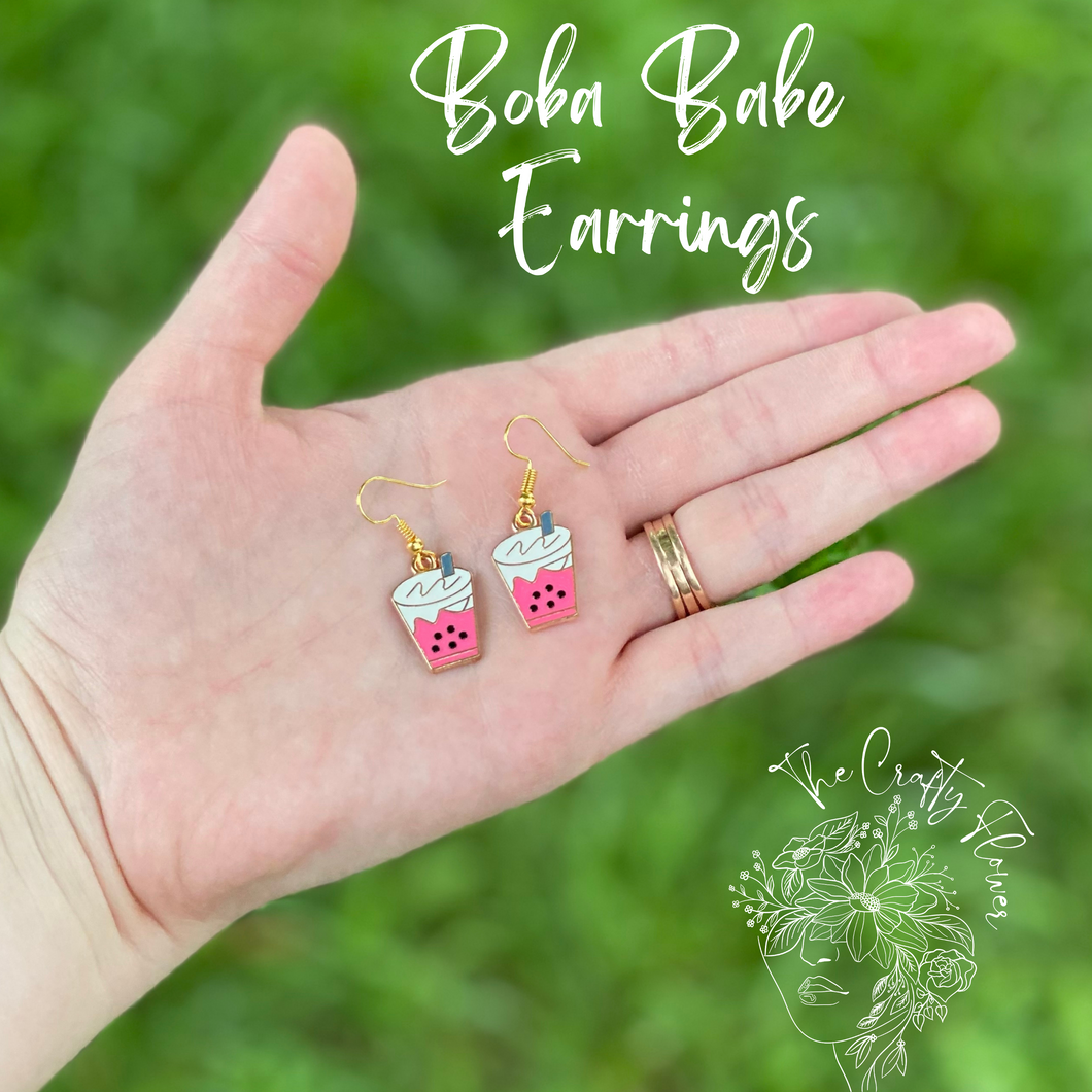 Boba Babe Earrings – The Crafty Flower
