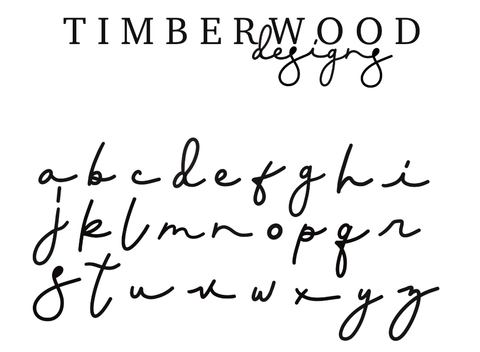 TIMBERWOOD DESIGNS SIGNATURE FONT