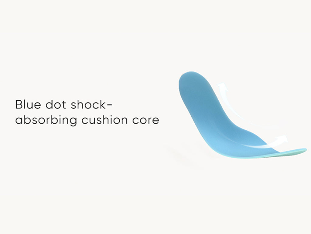 7or9 cozy heels Blue dot shock-absorbing cushion core