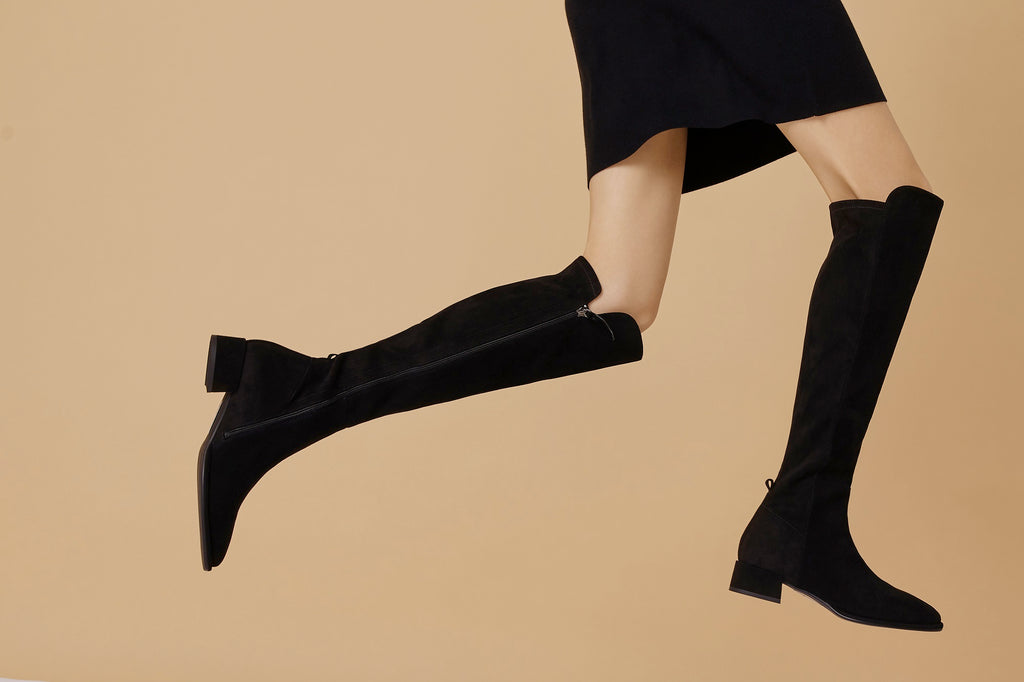 7or9 Black Peach 2.0 - over the knee boots heels