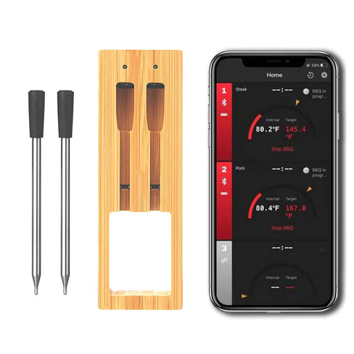 GrillGazer Smart Wireless Meat Thermometer - 165ft Bluetooth Range