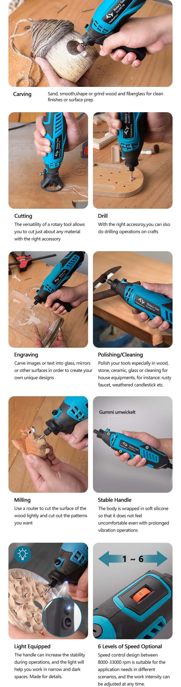multiple uses for the rotary tool kit