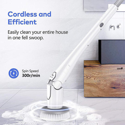 Electric Spin Scrubber Al6-W Pro, Cordless Household Cleaning Brush Wi –  BlessMyBucket