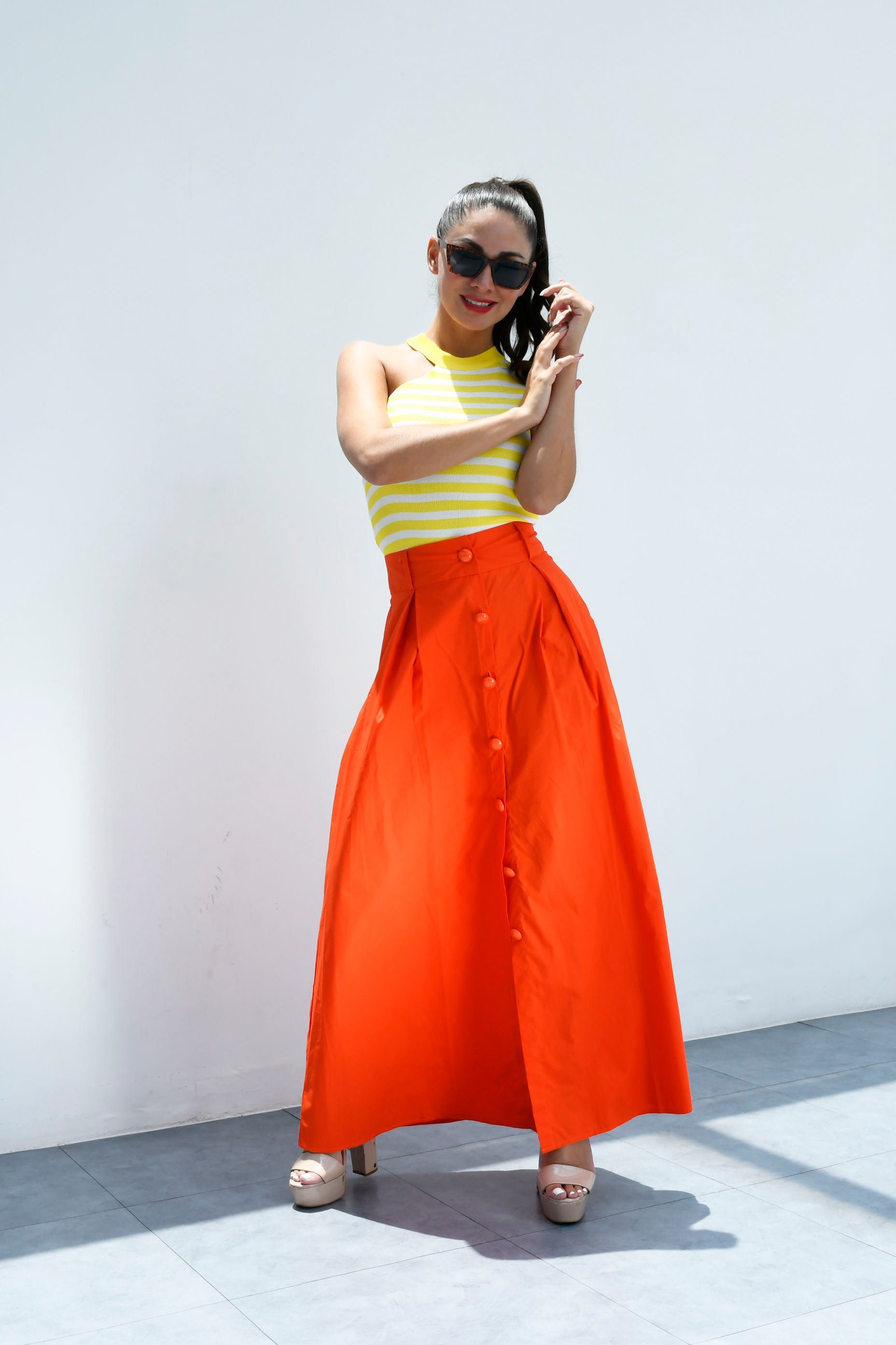 Falda A Naranja Fashion Styled