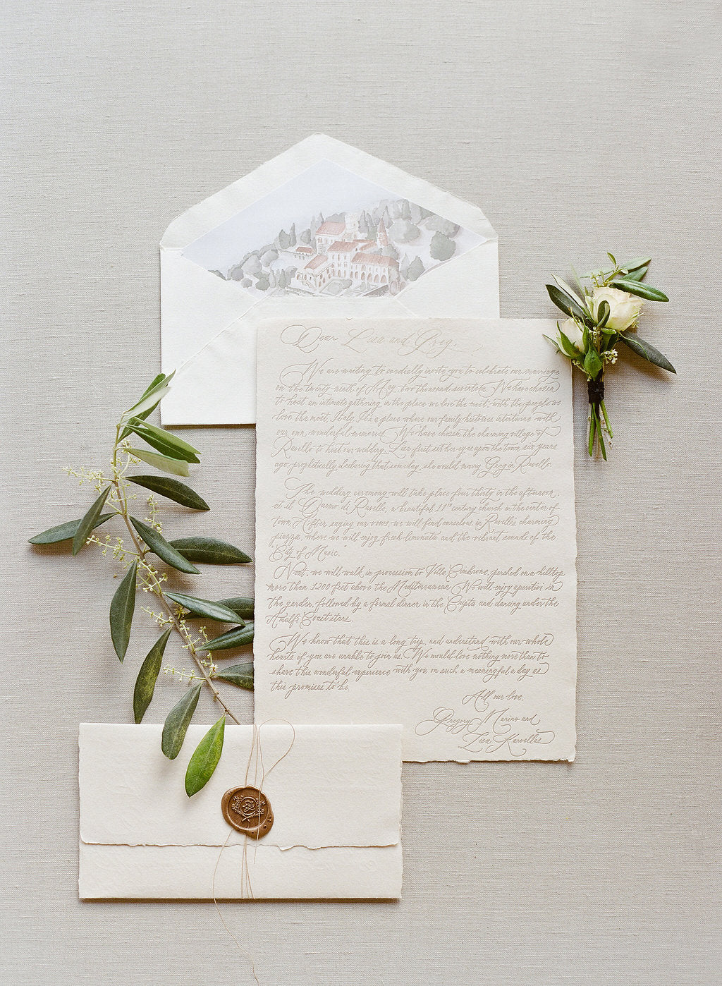 vintage tea stained invitations