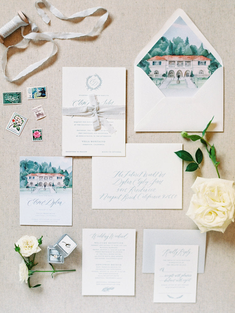 italy inspired wedding invitations