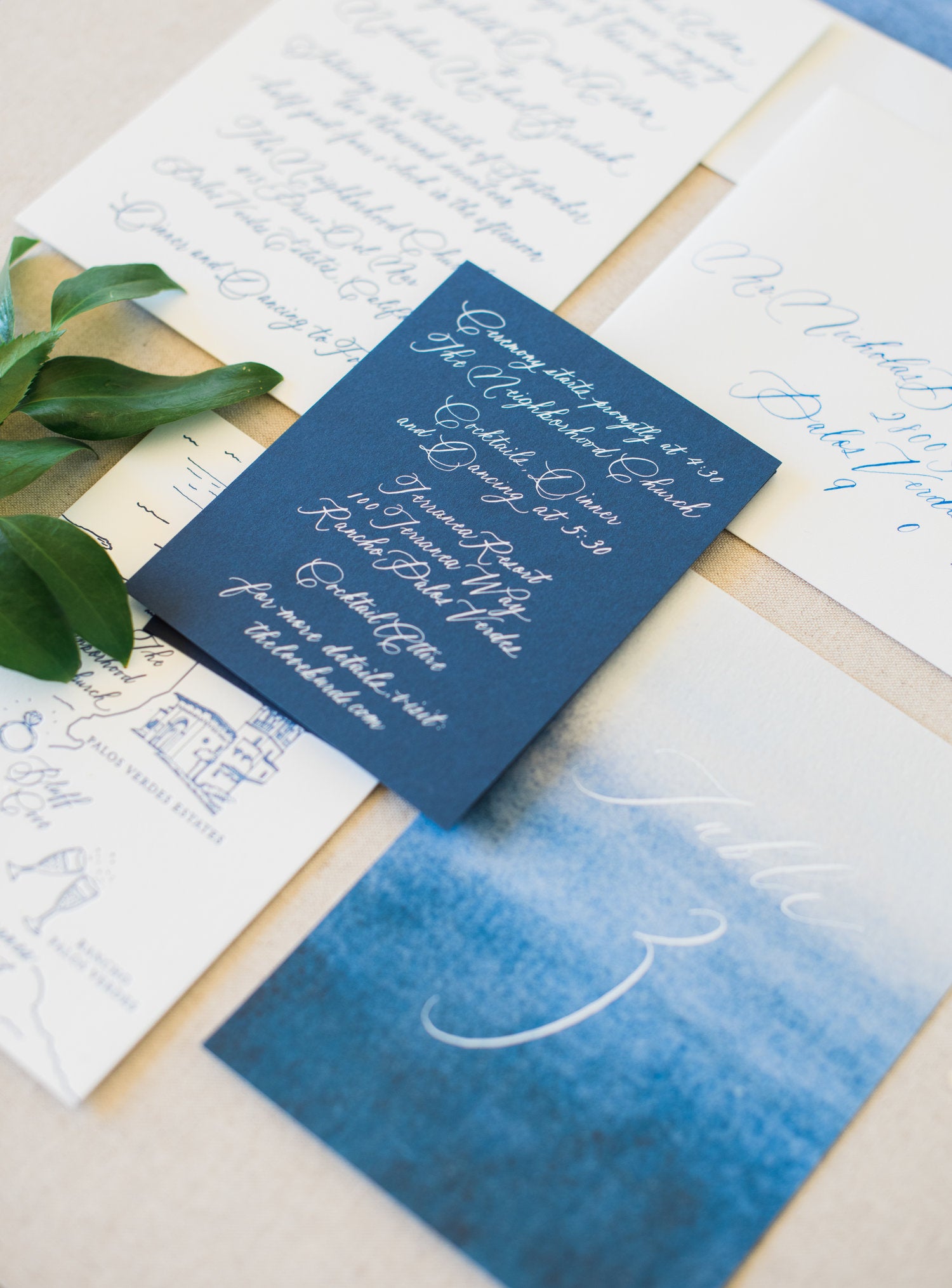 ocean inspired wedding invitation