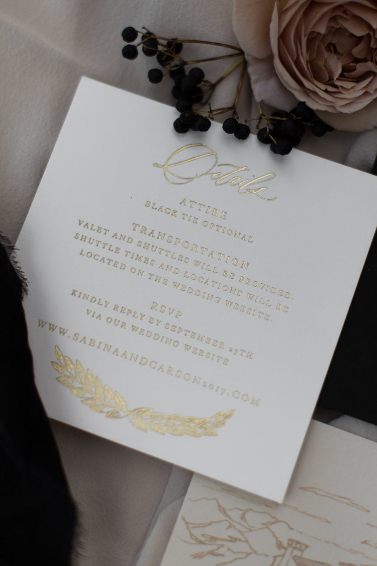 formal opulent semi custom invites