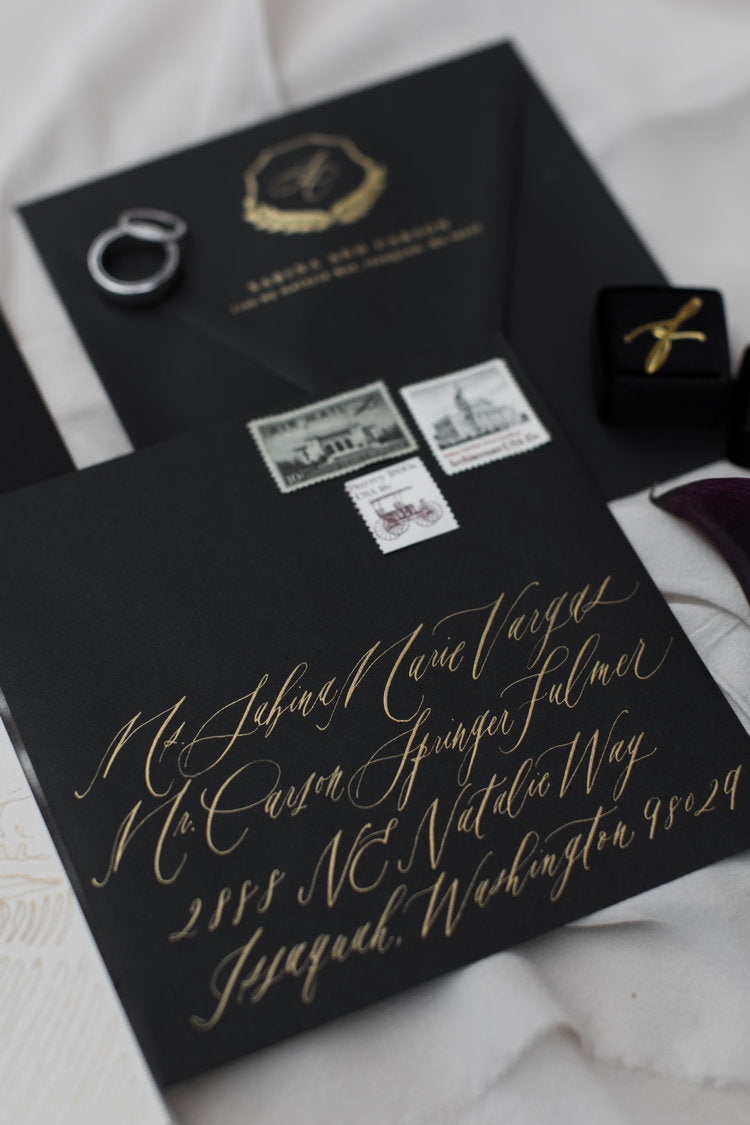 formal opulent semi custom invites