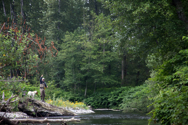 Fly fishing the Cedar River near Seattle, WA for rainbow trout.