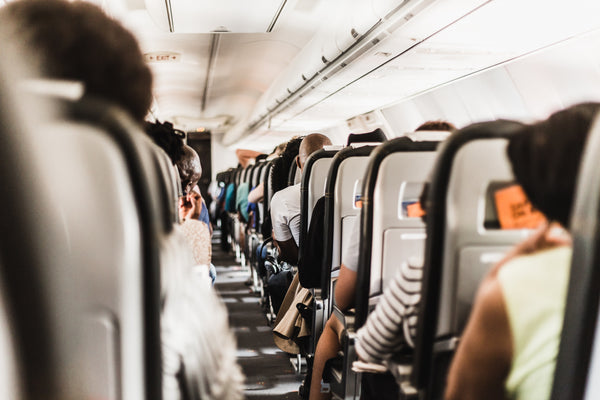 Passengers travelling in an airplane