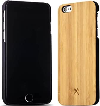 Woodcessories - Coque Housse Compatible avec iPhone XR en Bois véritable  EcoCase Classic (Bambou/Noir)