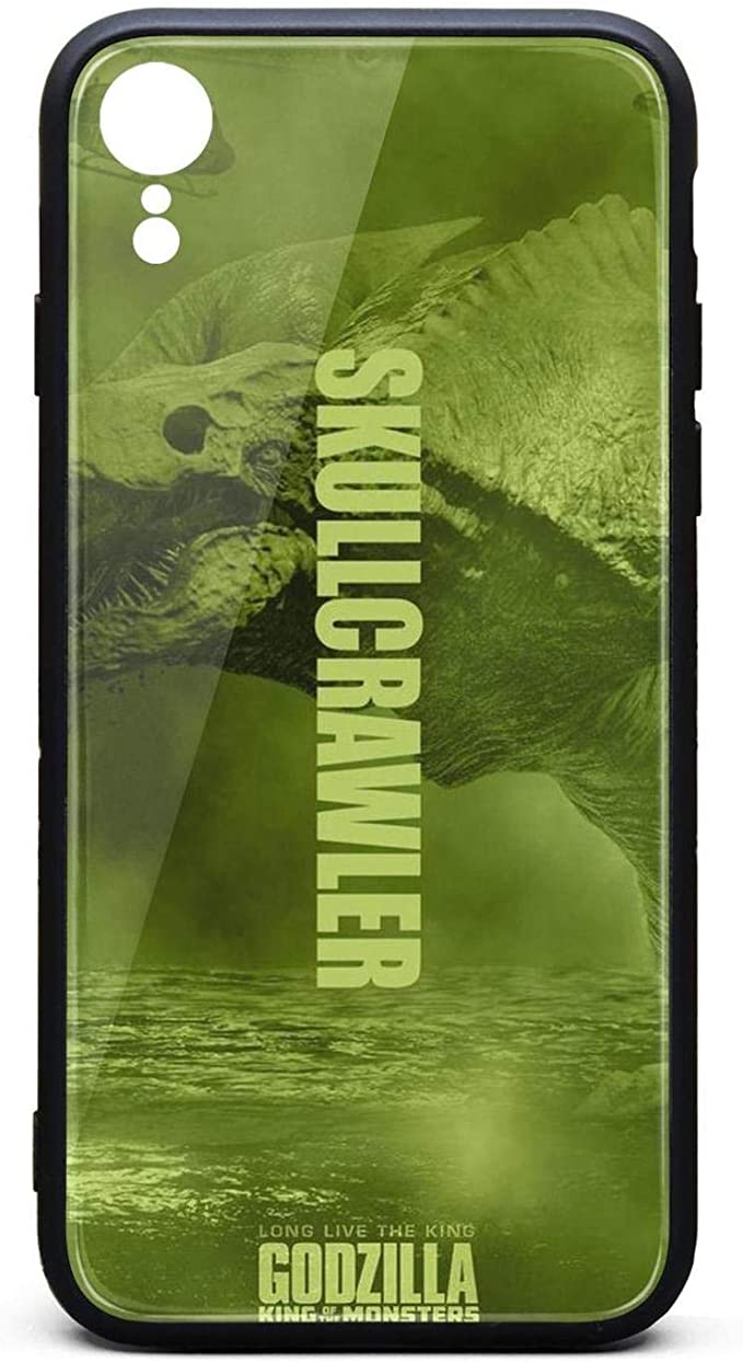 Coque iPhone XR 9H Verre Trempé Coque Arrière Anti-Rayure Godzilla Kingof  The-Monsters-Poster- Coque de Protection pour iPhone XR Godzilla King of-1