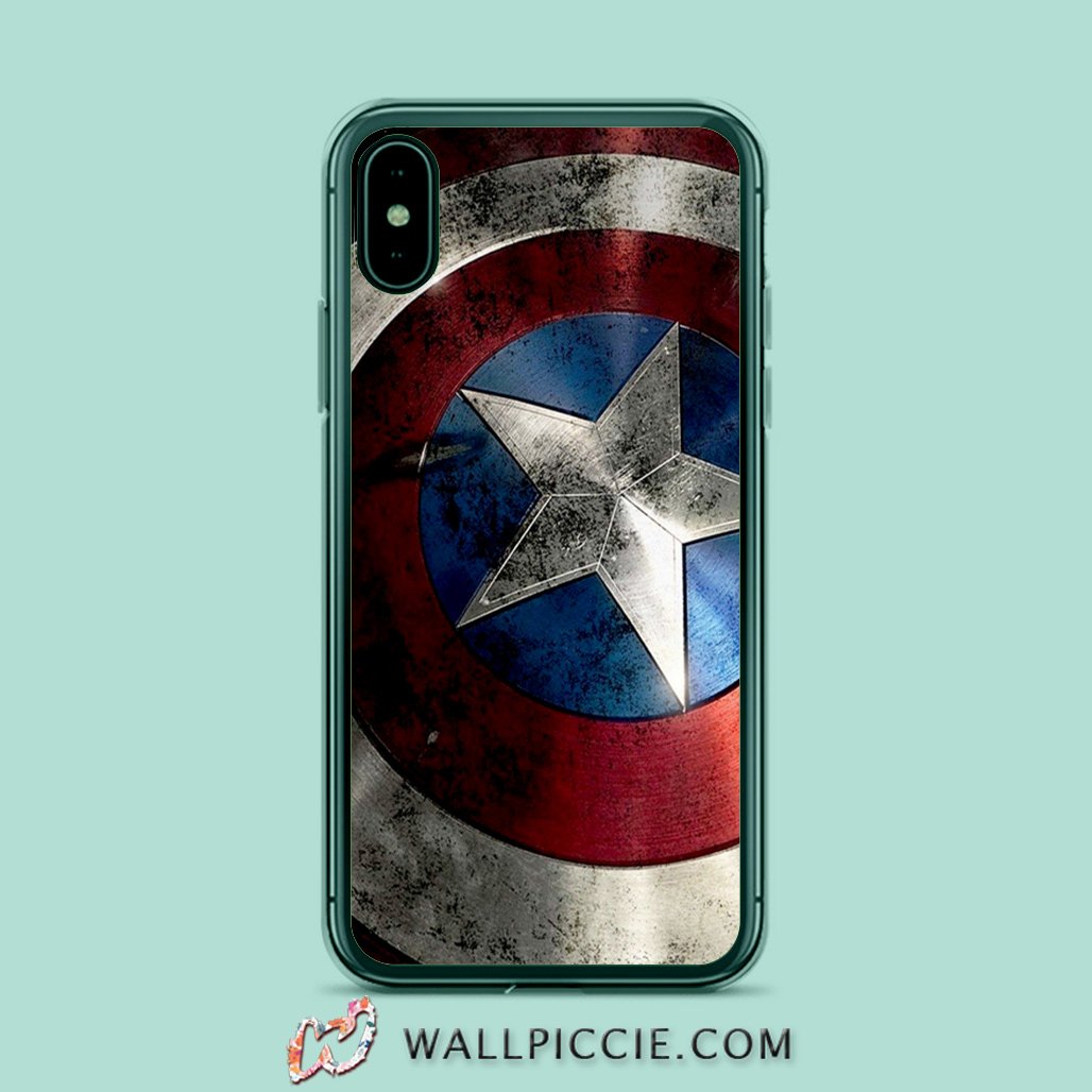 coque custodia cover case fundas hoesjes iphone 11 pro max 5 6 6s 7 8 plus x xs xr se2020 pas cher X10495 Captain America Shield Avengers