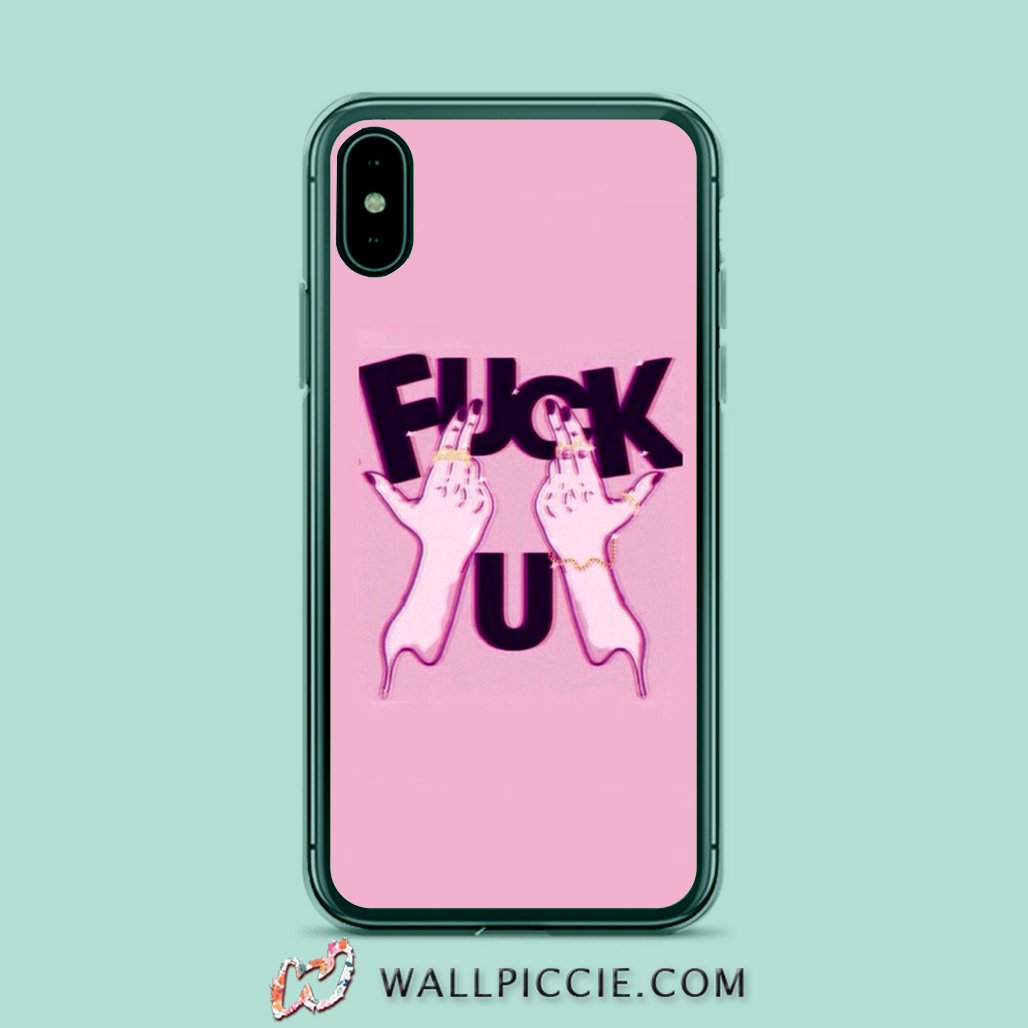 coque custodia cover case fundas hoesjes iphone 11 pro max 5 6 6s 7 8 plus x xs xr se2020 pas cher X10441 Fuck U Aesthetic