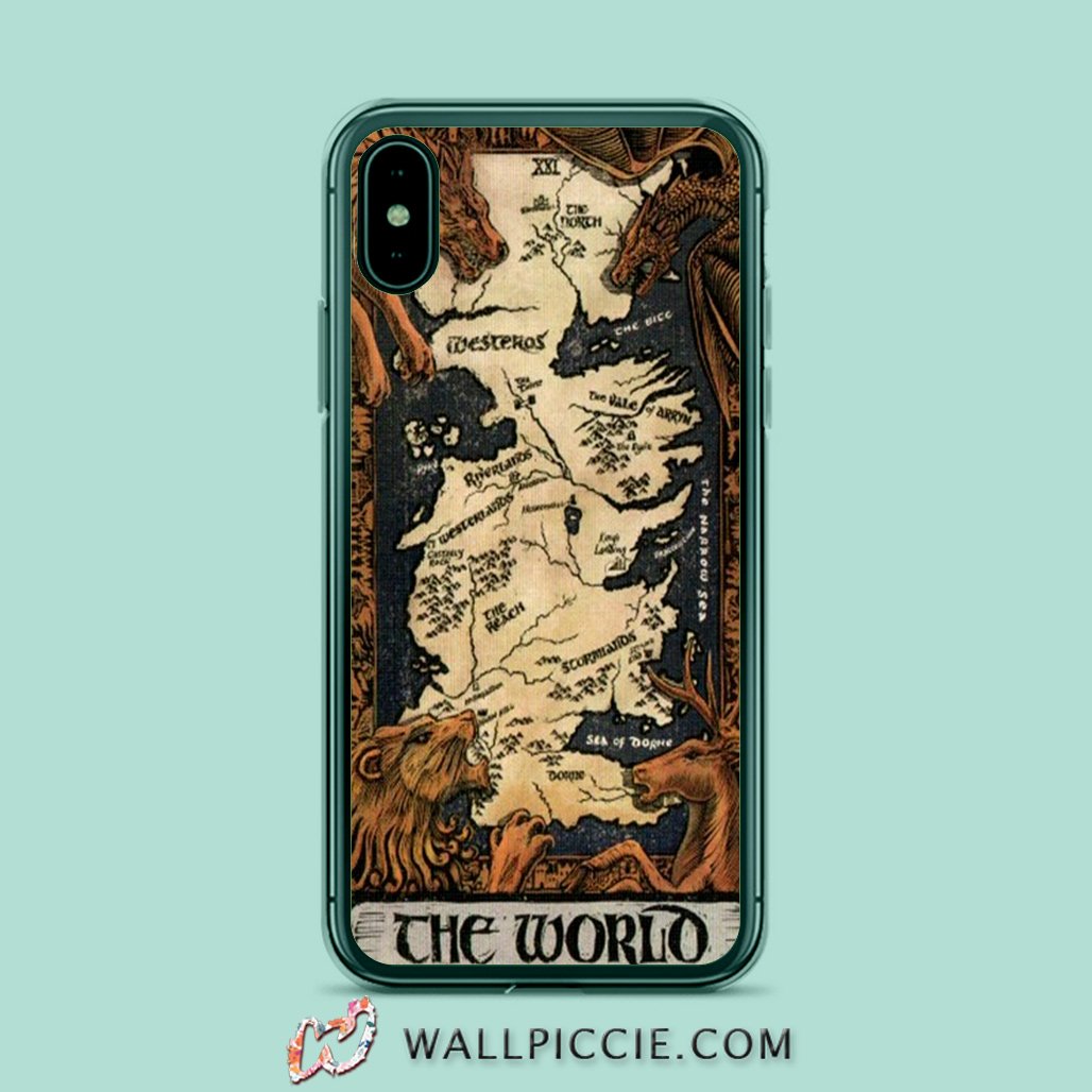 coque custodia cover case fundas hoesjes iphone 11 pro max 5 6 6s 7 8 plus x xs xr se2020 pas cher X10481 Game Of Thrones Map