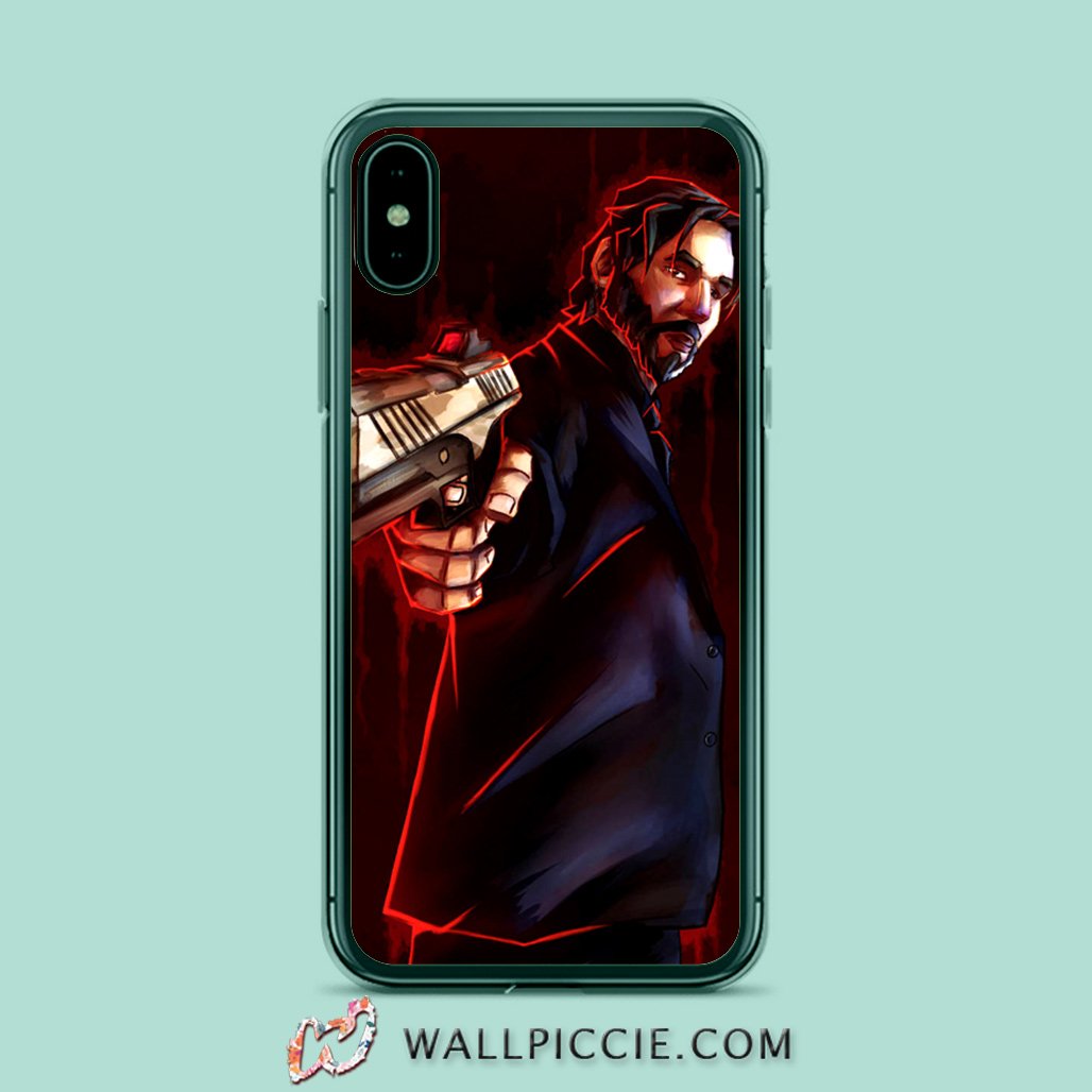 coque custodia cover case fundas hoesjes iphone 11 pro max 5 6 6s 7 8 plus x xs xr se2020 pas cher X10473 John Wick Fortnite