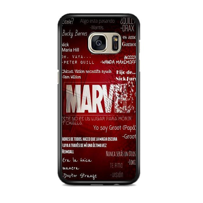 Marvel Emblem Pattern Font Samsung Galaxy S7 EDGE Case