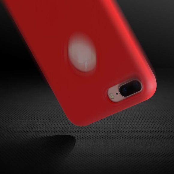 Coque iPhone 7 Plus / 8 Plus Silicone Semi rigide Mat Finition Soft Touch Rouge