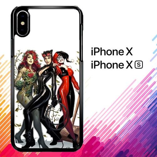 Poison Ivy Harley Quinn,Batgirl And Catwoman  Z0225 coque iPhone X, XS