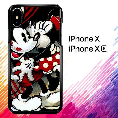 Hugs and Kisses  Mickey Minnie mouse Z1557 coque iPhone X, XS