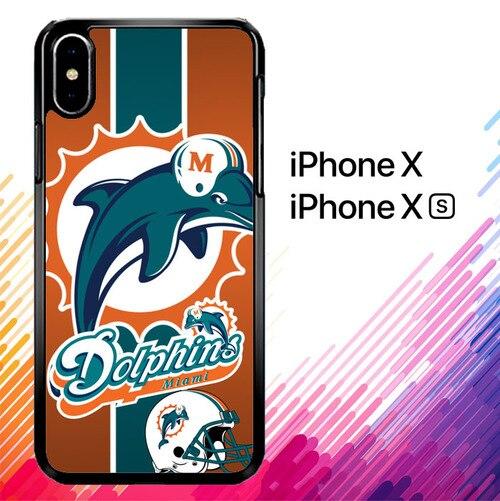 Miami Dolphins Z2995 coque iPhone X, XS