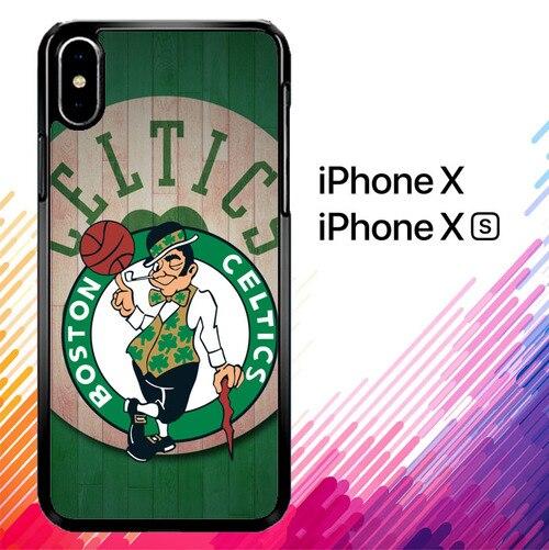 Boston Celtics Z3028 coque iPhone X, XS