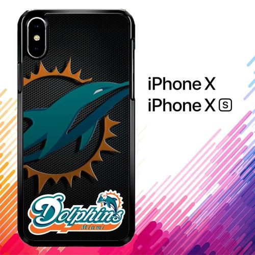 Miami Dolphins Z3158 coque iPhone X, XS
