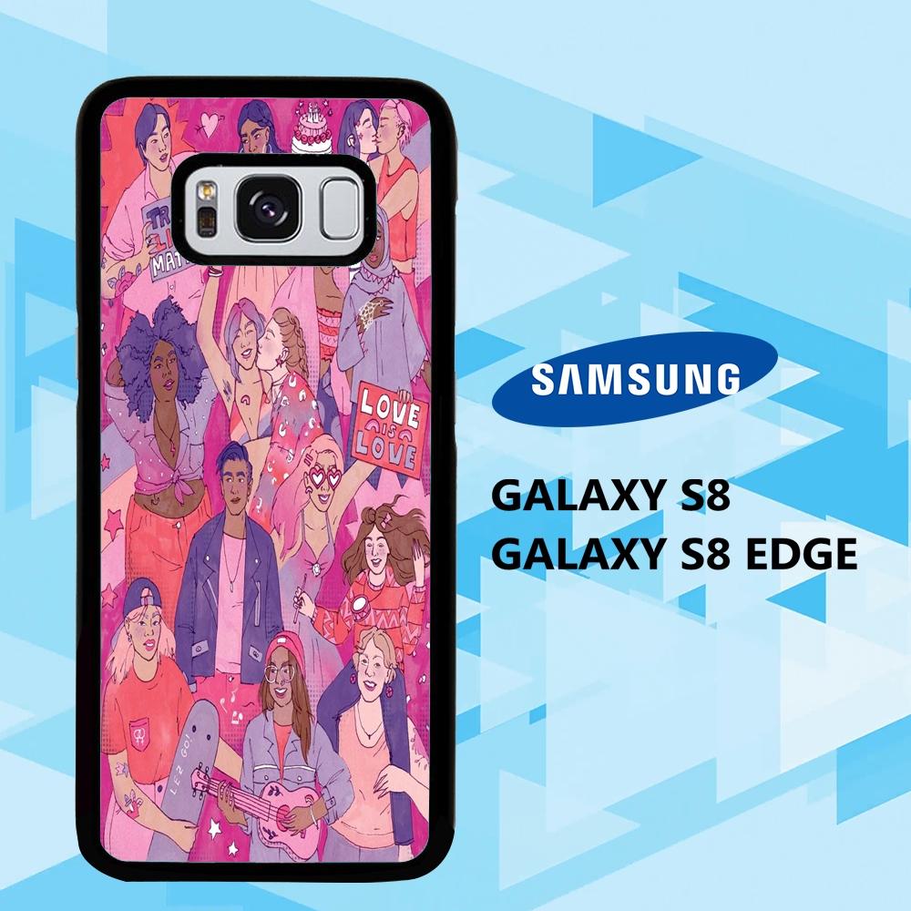 coque samsung galaxy S6 S7 S8 S9 S10 edge case I3650 lesbian wallpaper 139nN6