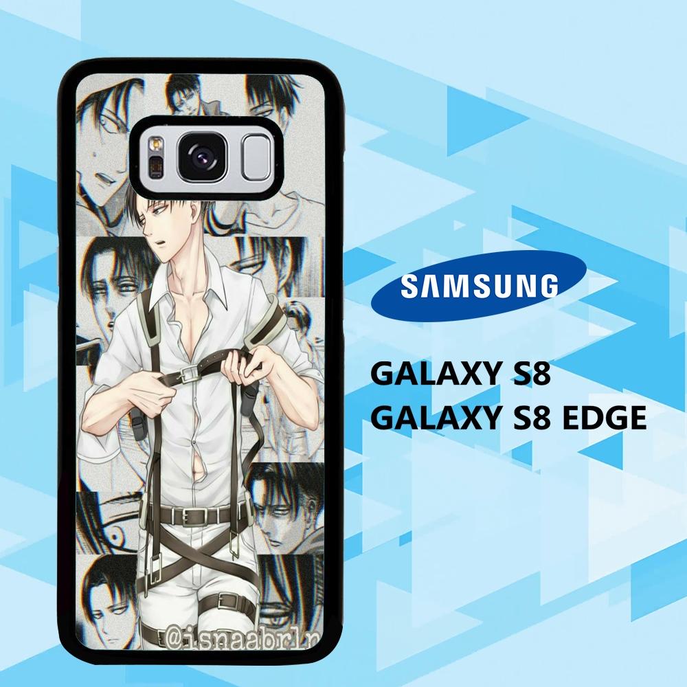 coque samsung galaxy S6 S7 S8 S9 S10 edge case O9711 levi ackerman wallpaper 140lV9