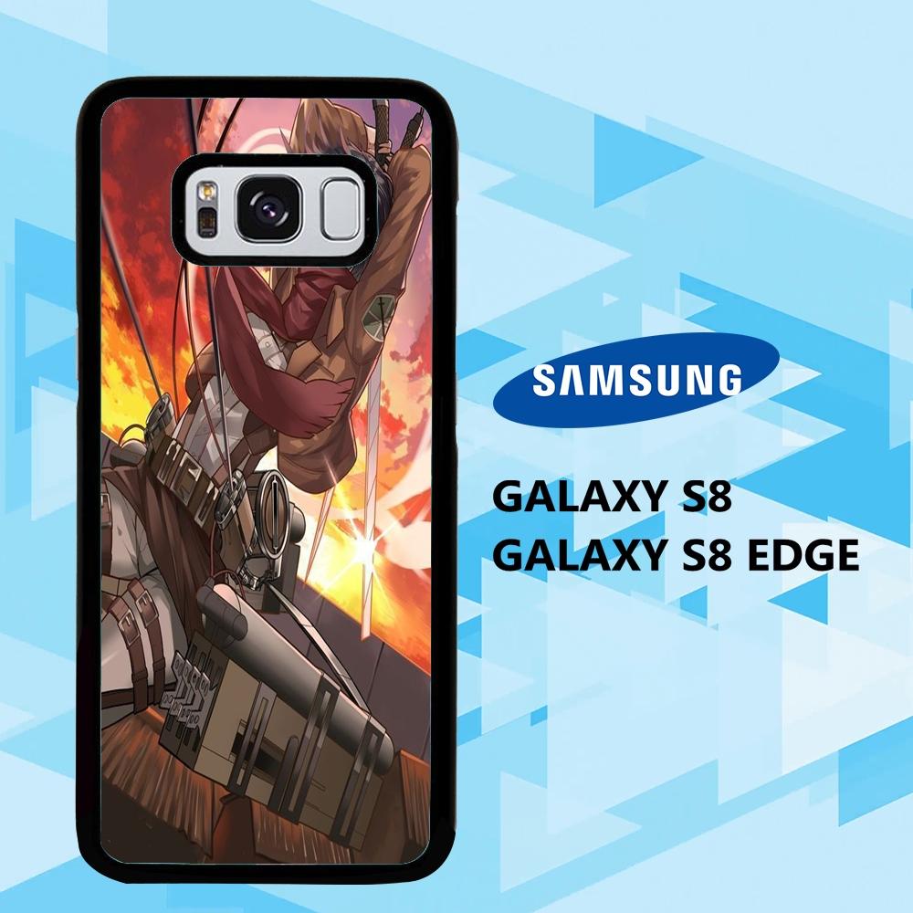 coque samsung galaxy S6 S7 S8 S9 S10 edge case R5979 levi ackerman wallpaper 140qX8